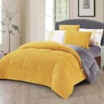 مفرش سرير مجوز فرو الأرنب 6 قطع 8 ألوان